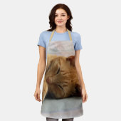 Sleeping Ginger Cat Schürze (Getragen)