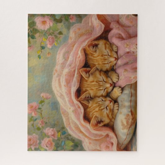 Sleeping Ginger Kittens Puzzle (Vertikal)