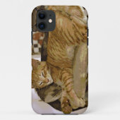 Sleeping Ginger Tabby Cat Kitten Phone Case (Rückseite)