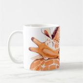 Sleeping Giraffe: Gentle Watercolor Kaffeetasse (Links)