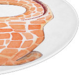 Sleeping Giraffe: Gentle Watercolor Schneidebrett (Ecke)