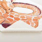 Sleeping Giraffe: Gentle Watercolor Sherpadecke (3/4)