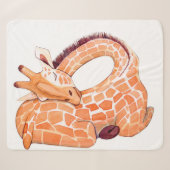 Sleeping Giraffe: Gentle Watercolor Sherpadecke (Vorderseite (Horizontal))