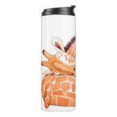 Sleeping Giraffe: Gentle Watercolor Thermosbecher (Nach links gedreht)