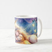 Sleeping Girl Unicorn Dreamscape Kaffeetasse (VorderseiteRechts)