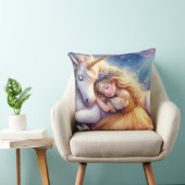 Sleeping Girl Unicorn Dreamscape Kissen (Stuhl )