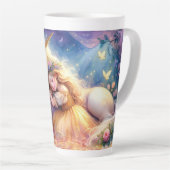 Sleeping Girl Unicorn Dreamscape Milchtasse (Rechte Ecke)