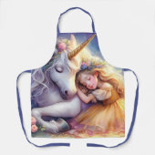 Sleeping Girl Unicorn Dreamscape Schürze (Vorderseite)