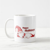 Sleeping Gnome Happy Holidays Funny Kaffeetasse (Links)