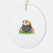Sleeping Guinea Pig St.Patrick's Day Keramik Ornament (Links)