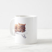 Sleeping Gym Kitten Coffee Mug Kaffeetasse (Vorderseite Links)