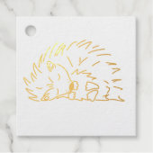 Sleeping Hedgehog Geschenkanhänger (Vorderseite)