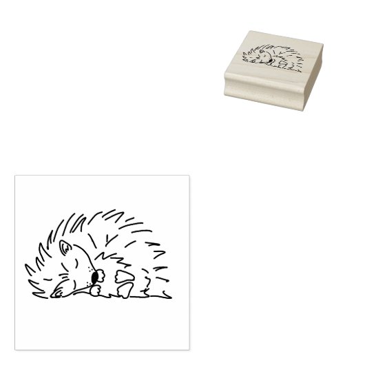 Sleeping Hedgehog Gummistempel (Stempel)