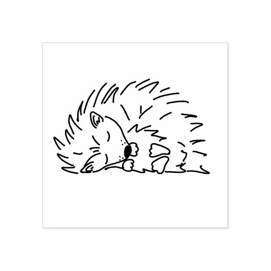 Sleeping Hedgehog Gummistempel (Prägung)