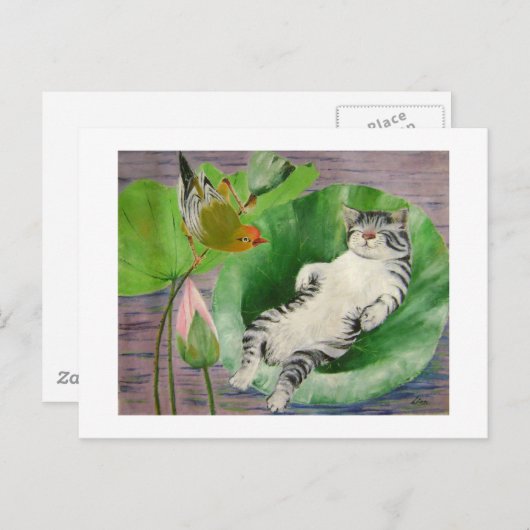 Sleeping Kitten Postkarte (Vorne/Hinten)
