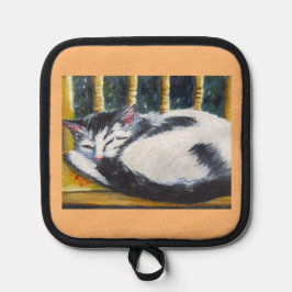 sleeping kitting on chair Oven Mitts & Pot Holders Topflappen