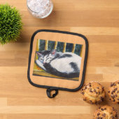 sleeping kitting on chair Oven Mitts & Pot Holders Topflappen (Oben Unten)