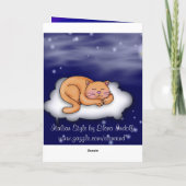 Sleeping Kitty Feiertagskarte (Rückseite)