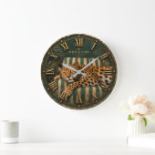 Sleeping Leopard Luxury Jungle  Große Wanduhr (Zuhause)