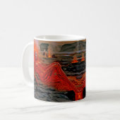 "Sleeping Magma" - Vulkanisches Frauenportrait Kaffeetasse (Vorderseite Links)