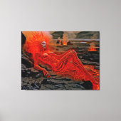 "Sleeping Magma" - Vulkanisches Frauenportrait Leinwanddruck (Vorderseite)