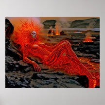 "Sleeping Magma" - Vulkanisches Frauenportrait