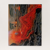 "Sleeping Magma" - Vulkanisches Frauenportrait Puzzle (Vertikal)