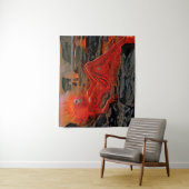"Sleeping Magma" - Vulkanisches Frauenportrait Wandteppich (Beispiel)