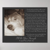 sleeping old akita dog animal sympathy poem poster (Vorne)