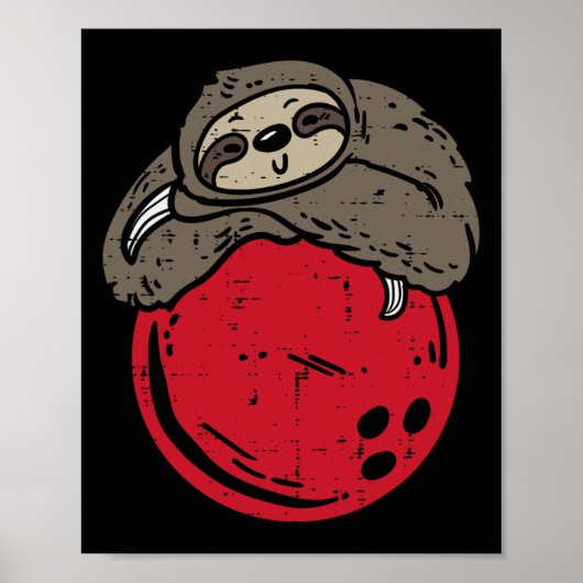 Sleeping on Bowling Ball Funny Bowler Men Wo Poster (Vorne)