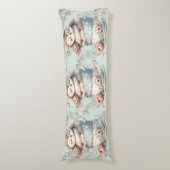 Sleeping Owl in Stacked Floral Teacups Seitenschläferkissen (Vorderseite Vertikal)