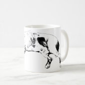 Sleeping Pit Mix, Cozy Christmas Kaffeetasse (VorderseiteRechts)