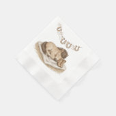 Sleeping Pony Western Baby Shower Napkin Serviette (Ecke)