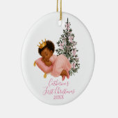 Sleeping Princess Baby Girl First Christmas Keramik Ornament (Rechts)