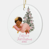 Sleeping Princess Baby Girl First Christmas Keramik Ornament (Links)