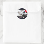 Sleeping Santa Claws Runder Aufkleber (Tasche)