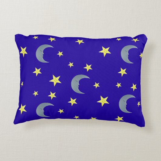 Sleeping Sky Fabric - blau Dekokissen (Rückseite)