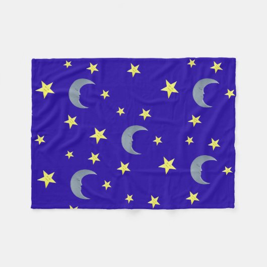 Sleeping Sky Fabric - blau Fleecedecke (Vorderseite (Horizontal))