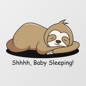 Sleeping Sloth Design Window Cloning Fensteraufkleber (Blatt)