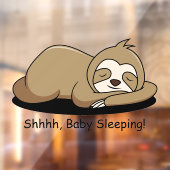 Sleeping Sloth Design Window Cloning Fensteraufkleber (Blatt 2)