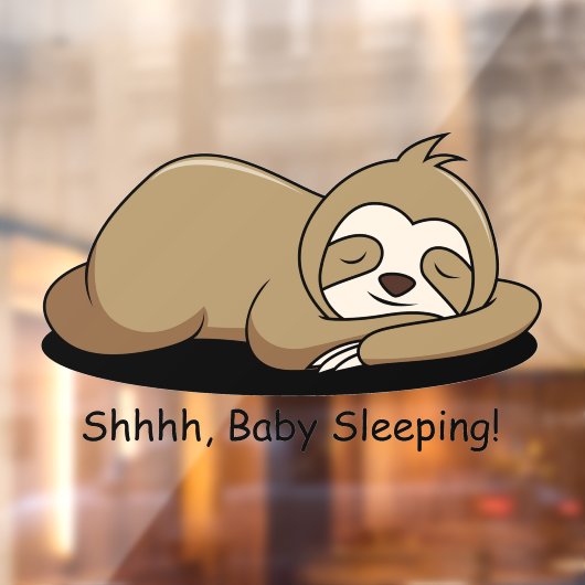 Sleeping Sloth Design Window Cloning Fensteraufkleber (Blatt 2)