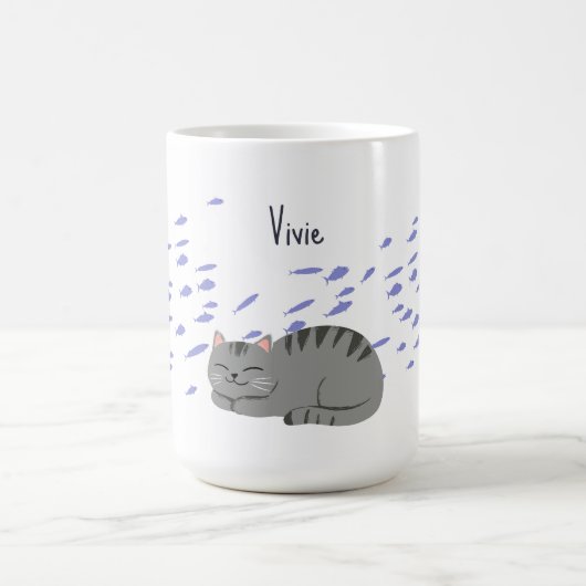 Sleeping Tabby Cat Kaffeetasse (Mittel)