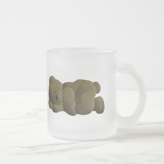 Sleeping Teddy Bear Cartoon Mattglastasse (Rechts)