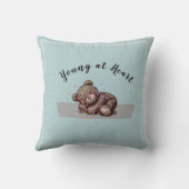 Sleeping Teddy Bear Throw Pillow Kissen (Rückseite)