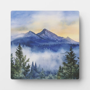 Sleeping Ute Mountain bei Sonnenaufgang - Watercol Fotoplatte