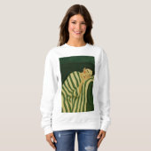 Sleeping Woman on Green Couch Sweatshirt (Vorne ganz)