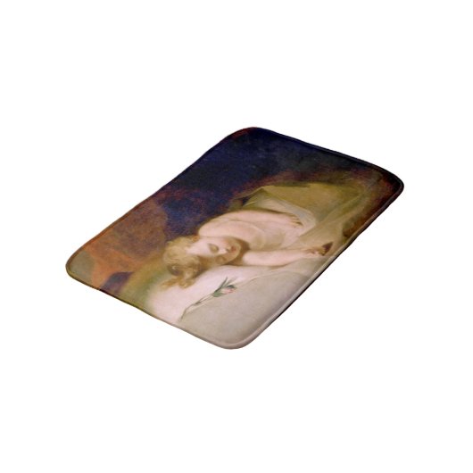 Sleeping Young Boy (von Thomas Sully) Badematte (Schrägansicht)