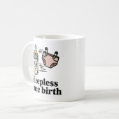 Sleepless Since Birth | Baby Life Humor Kaffeetasse (Vorderseite Links)