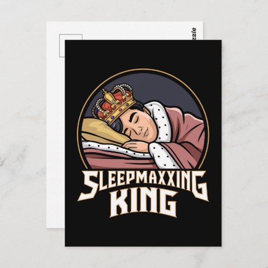 Sleepmaxxing King Postkarte (Vorne/Hinten)