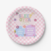 Sleepoe Preppy Varsity Patch Geburtstagspartei Pappteller (Vorderseite)
